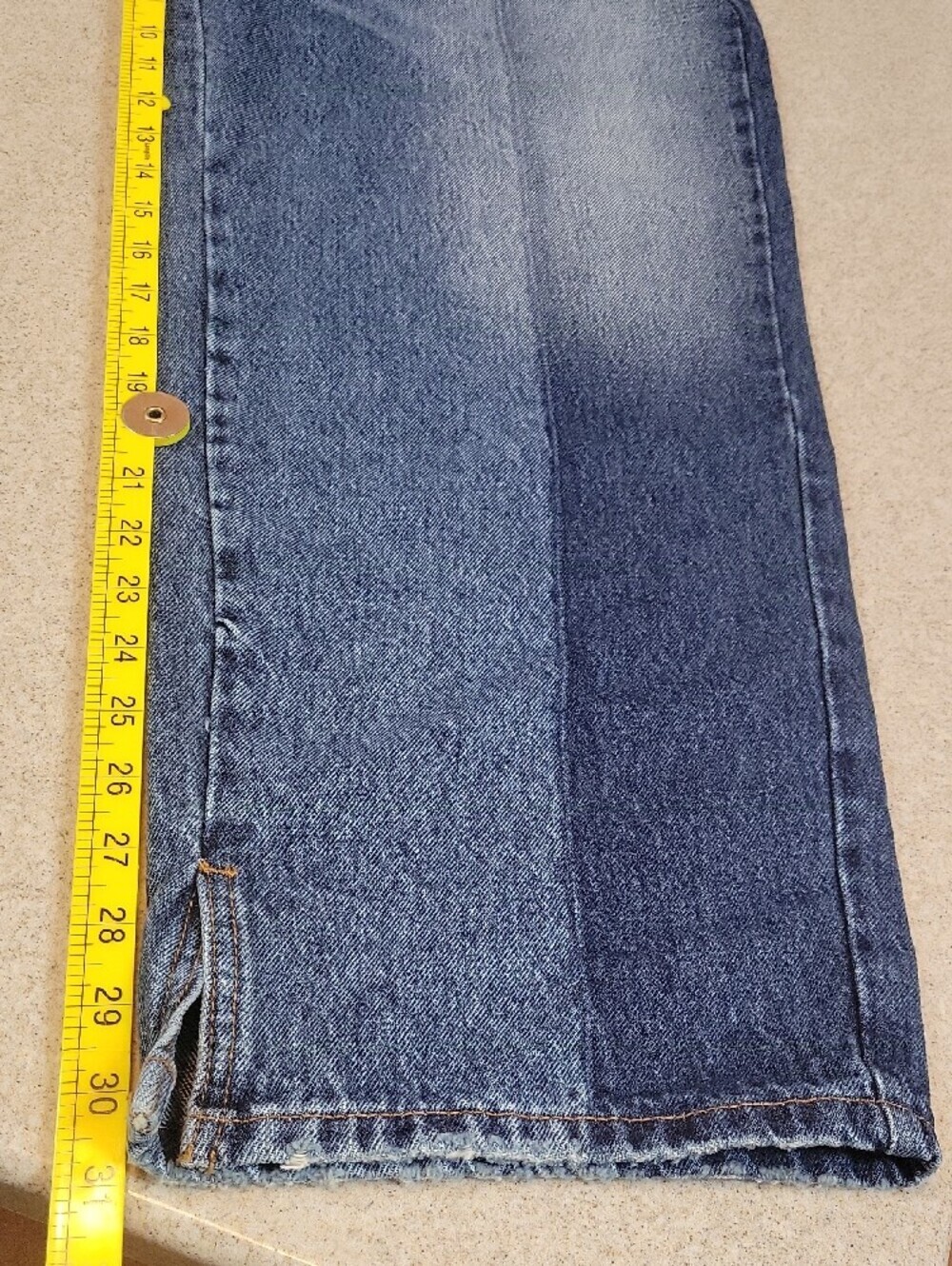 KBB by Kahlana High Rise Straight-Leg Two Tone Denim Cotton Jeans Size 14 NWT - Picture 8 of 13